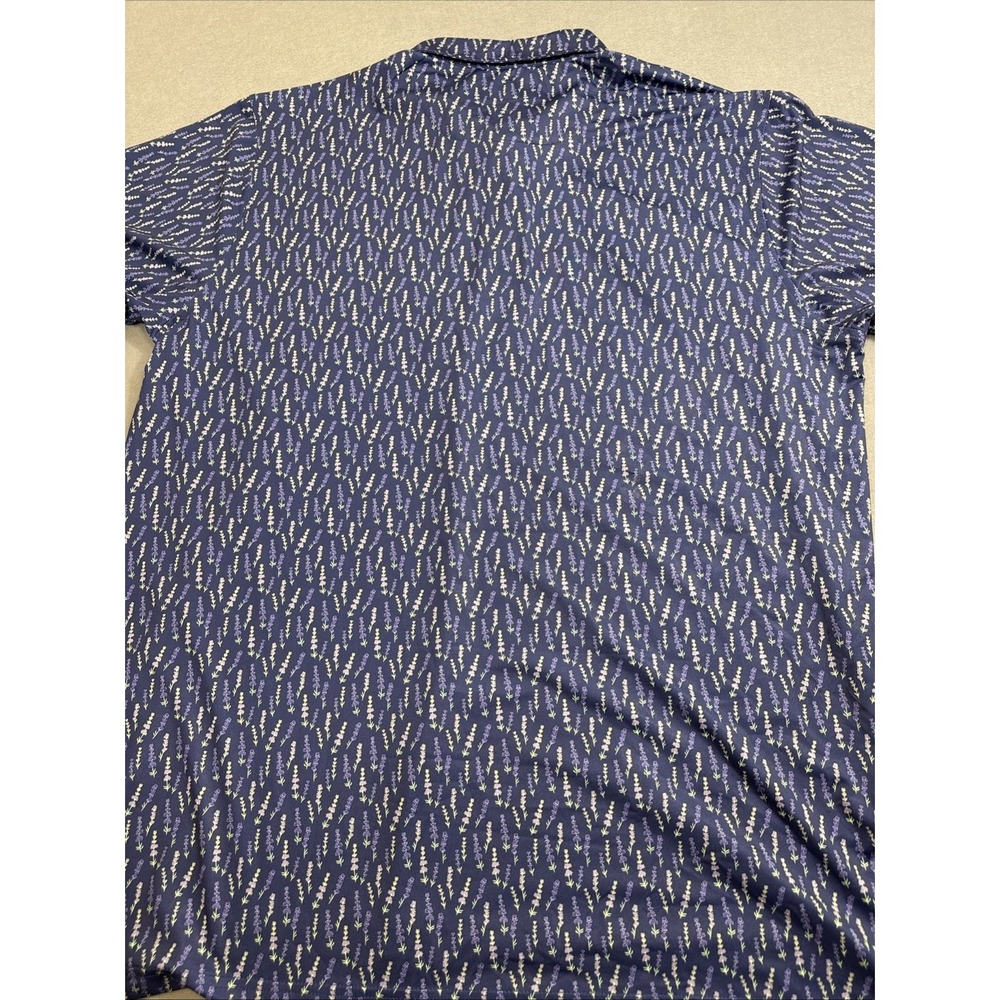 SHIRT GOLF POLO Donald Ross MENS XL NAVY SPRING Print Performance Polyester - Picture 8 of 8